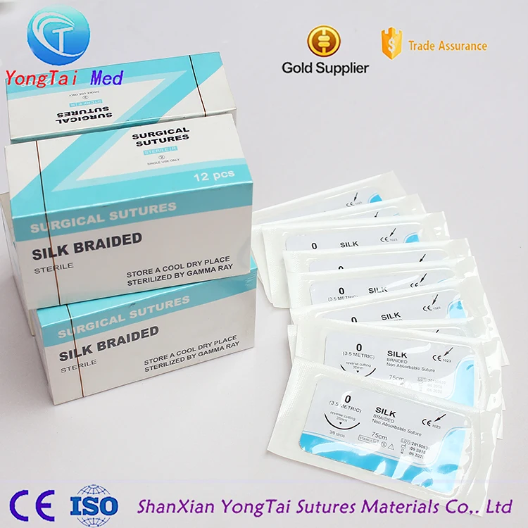 
Medical nonabsorbable suture nylon / polypropylene surgical suture with needle 