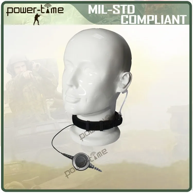 Neck Throat Microphone Handheld Radio Headset with Belt