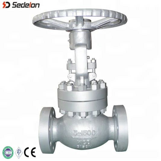 Sedelon Oil and Gas High Pressure 1500lb cast stainless steel WCB hand wheel steel flanged connection globe valves