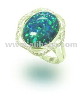 Silver Ring with Opal stone wholesale ring 925 jewelry in Thailand