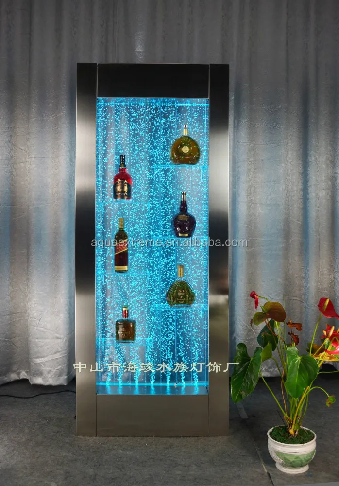 Стойка для вина со светодиодным освещением из нержавеющей стали