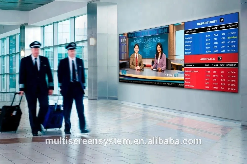 EKAA 55 inch x6 video display wall mount lcd display screen indoor digital advertising screens for sale plasma video wall