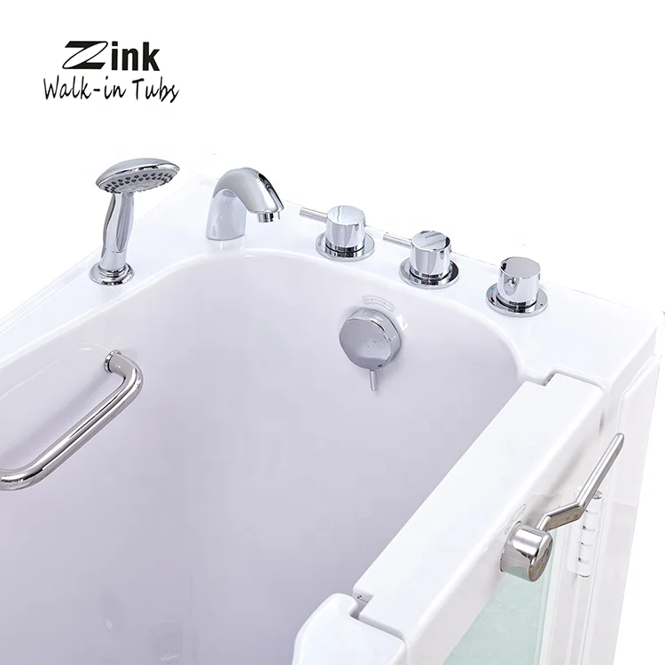 
Zink Standing Soaking Plastic Walk-In Bathtub For Elderly Portable Adults 