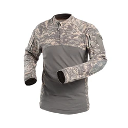 Long Sleeve Army CP Camouflage Frog Uniform ,Camo Shirt Combat Frog Style Tactical Shirt