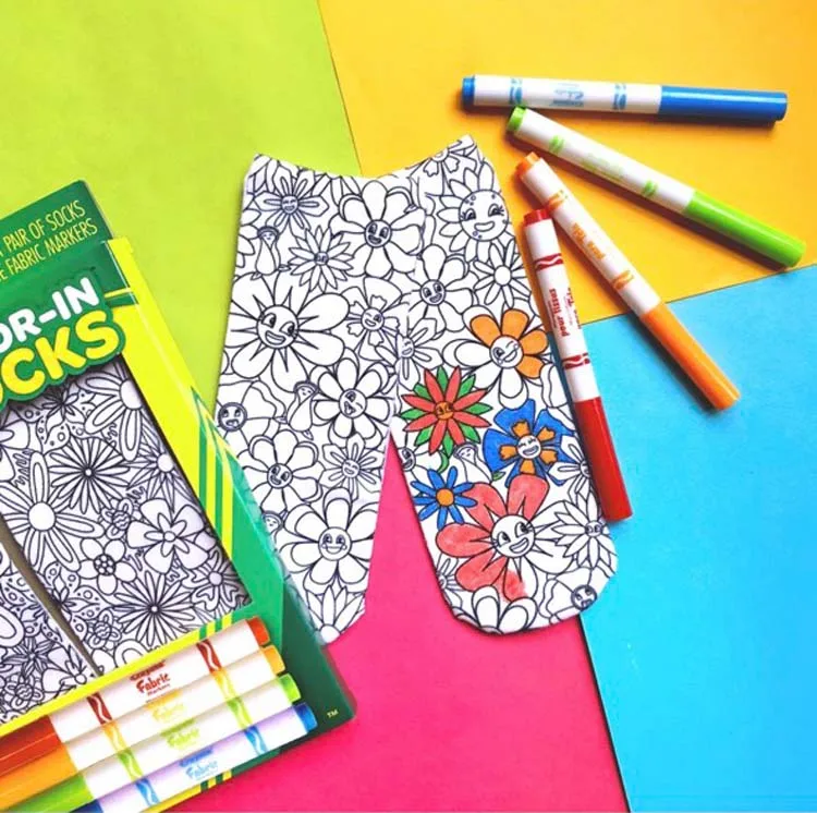 Custom 2019 new design  DIY tube  cotton graffiti  printing socks