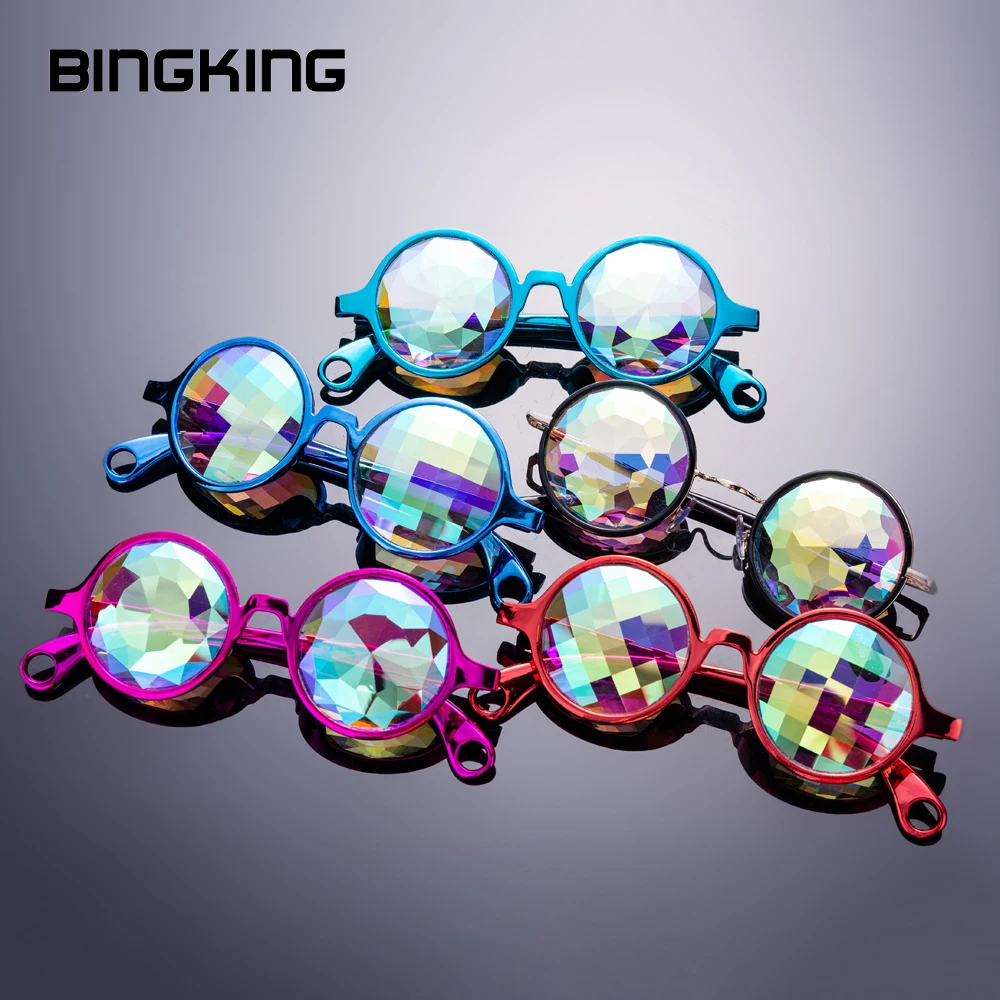 Top quality custom sunglasses 2018 fashionable crazy funny kaleidoscope glasses