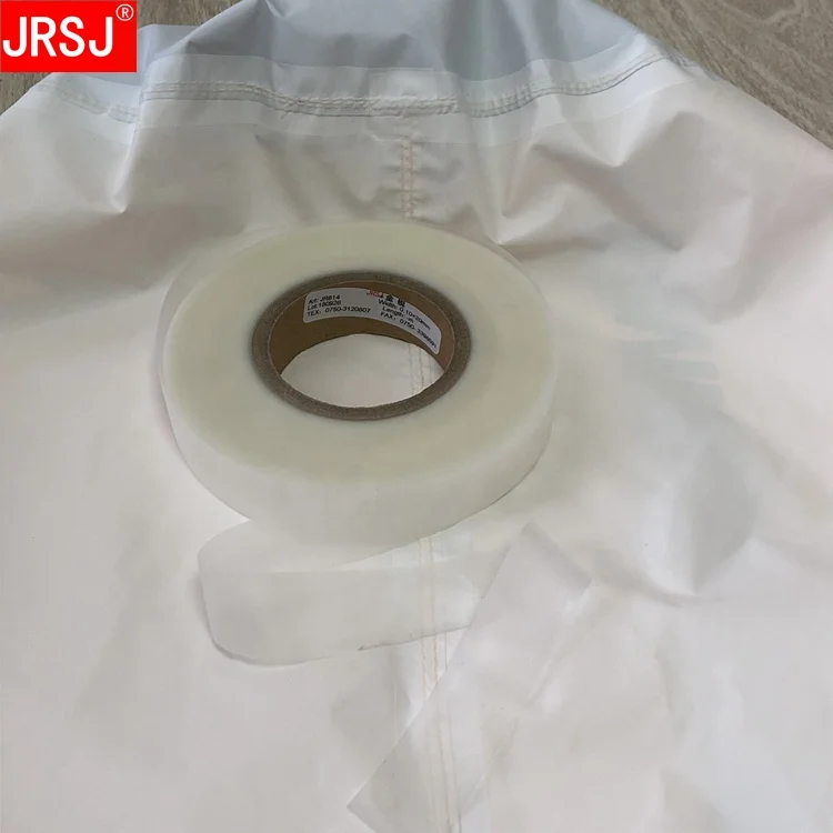 China manufacturer light gray 2-layer strong adhesion hot melt pu waterproof breathable tape for clothes
