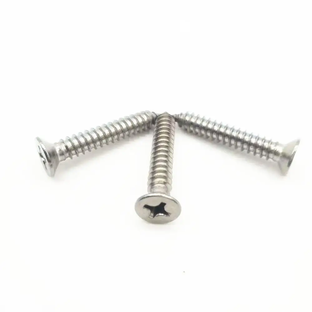 Hot selling ss 201 csk self tapping screws for plastic