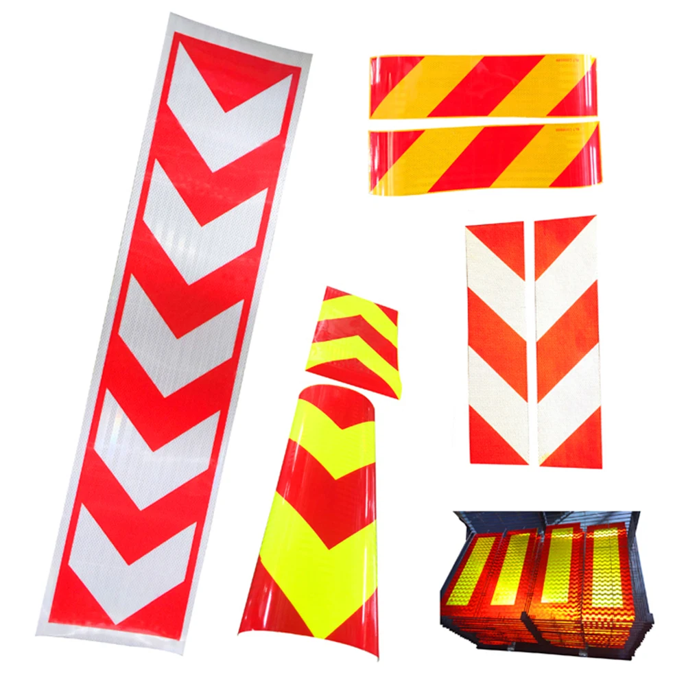 PET/Acrylic material Rear Marking Reflective Stickers for heavy vehicles