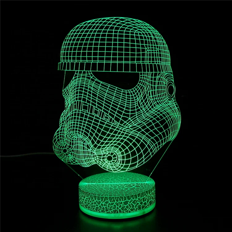 New products colorful 3d illusion night light bedroom table led lamp