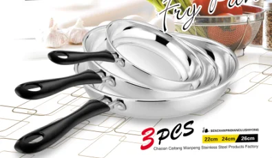 
Cheap Stainless Steel Frying Pan 