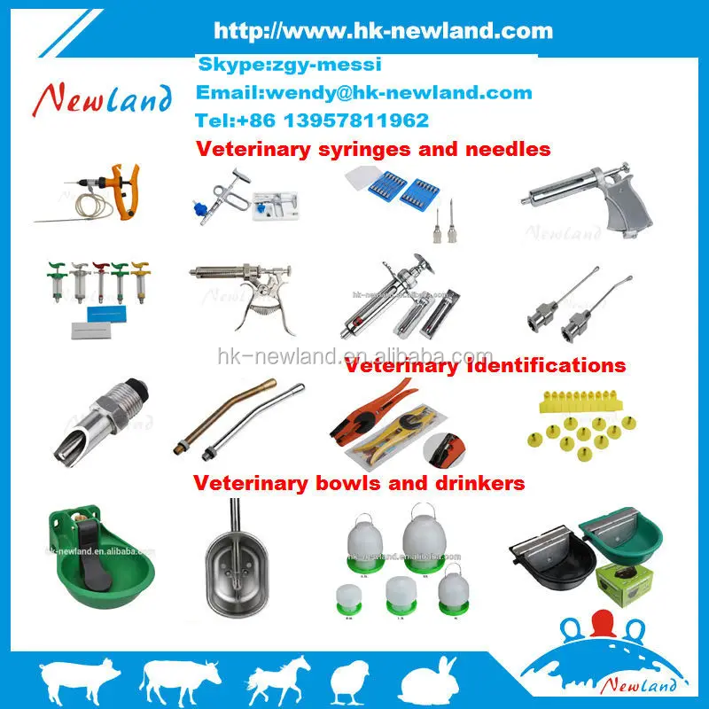 NL14002 Top selling veterinary products Metal Balling Bolus Gun with spring clip for cows and large calves