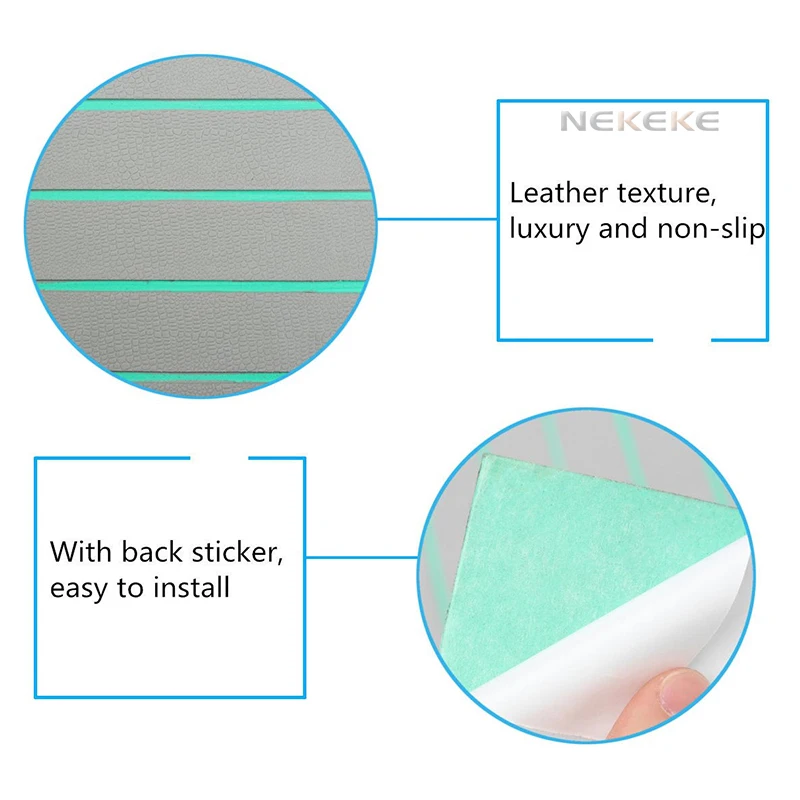 Deluxe leather texture yacht surfboard deck pad 240x90cm 6mm thick Marine Flooring Faux Teak EVA Foam Boat Decking Sheet