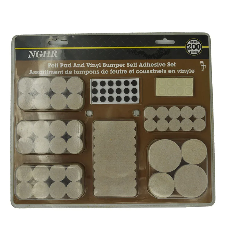 Self-stick furniture felt pad for chair leg floor protectors