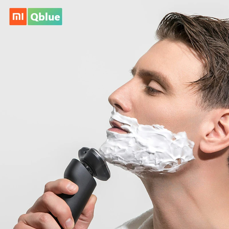 
Водонепроницаемая электробритва Xiaomi с тремя плавающими головками для бритья, 360 градусов 