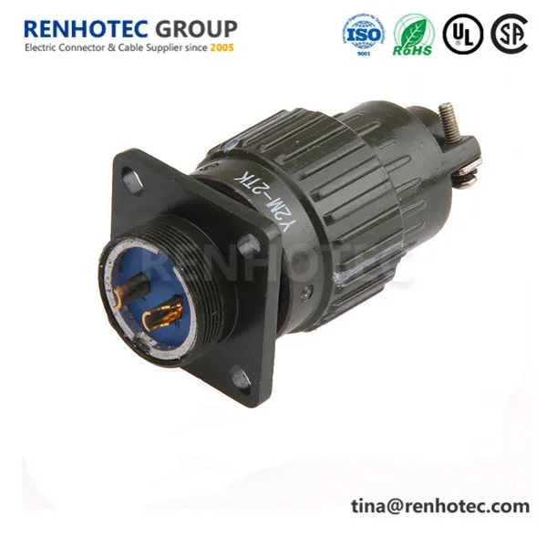 Алюминий Y2M-2TK Y2M-2ZJ Женский Мужской 2Pin 2 core металлический корпус круговой разъем