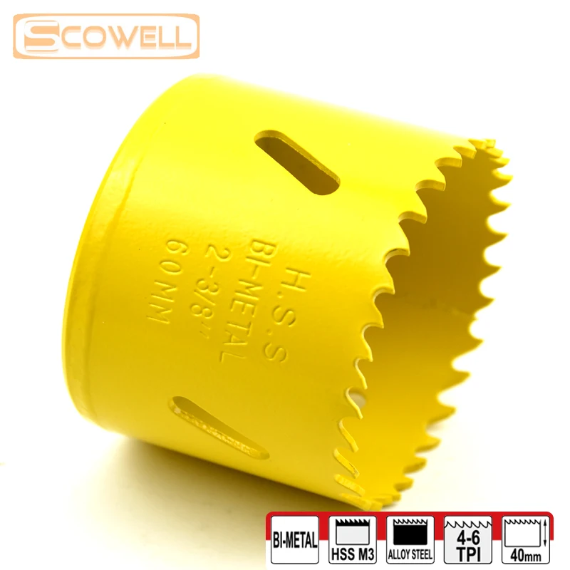 
HSS Bi metal Hole Saw Cutter Blades 4/6 variable Teeth For Metal,Wood,Drywall 