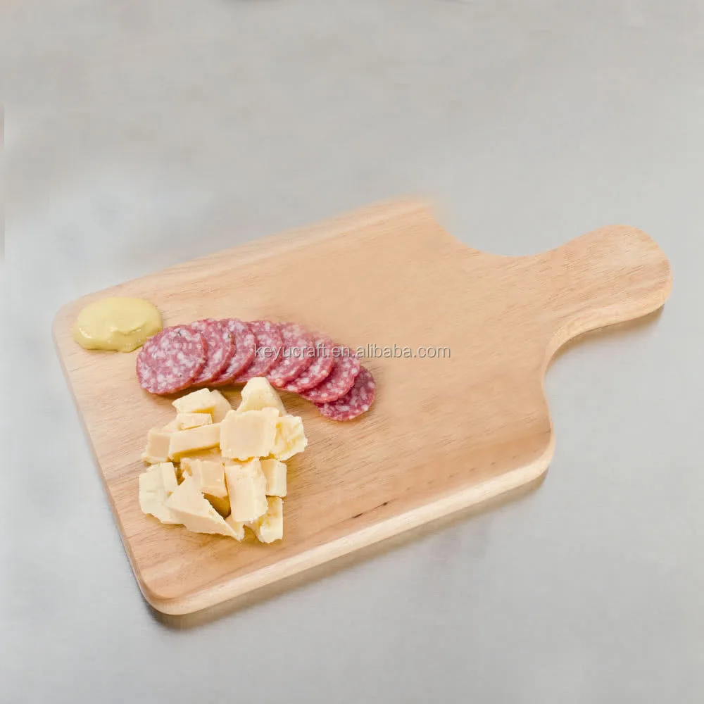 unfinished wood cutting board with handle