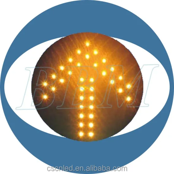 Road crossing arrow led traffic signal lights