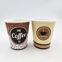 8oz customized logo printed party cup disposable paper coffee cup