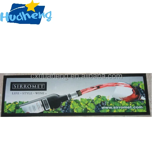 Customized Full Color Printing Rubber bar mat