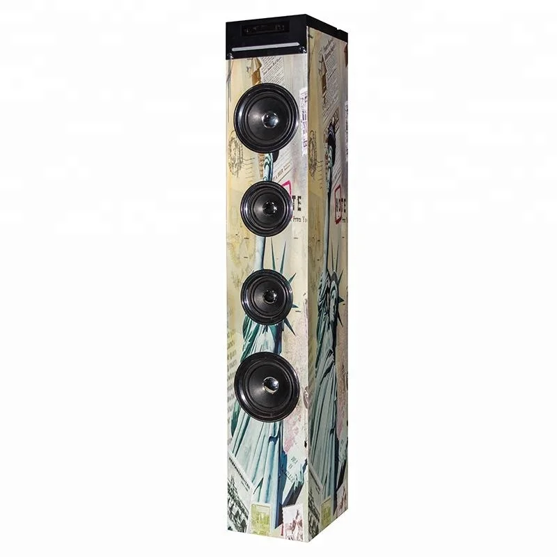 30W karaoke wireless tower CD boombox with Microphone function