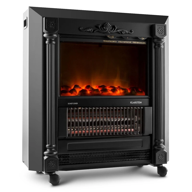 Freestanding Mobile Quartz Infrared Electric Stove Heater