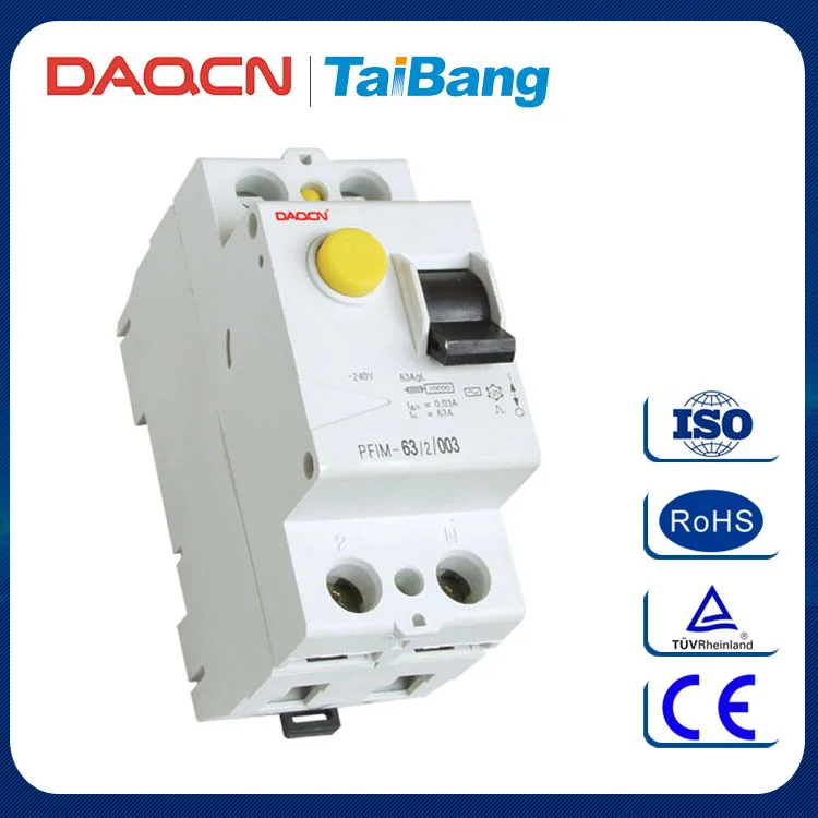 DAQCN Китай Магнитного Типа Rccb Электрические Остаточный Ток Автоматического Выключателя