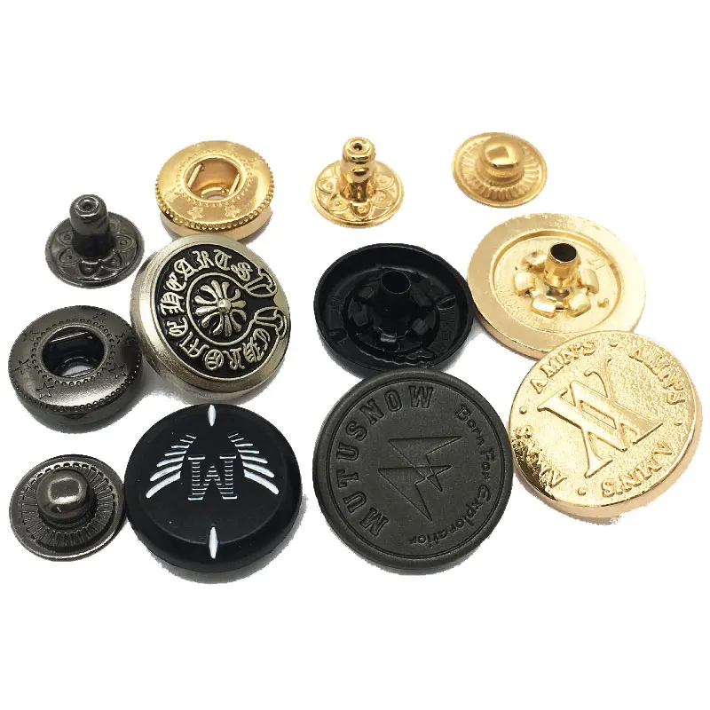 Silver Double Sided Brand Name Custom Made Logo Kurta Men Covered Metal Custom Buttons For Clothes