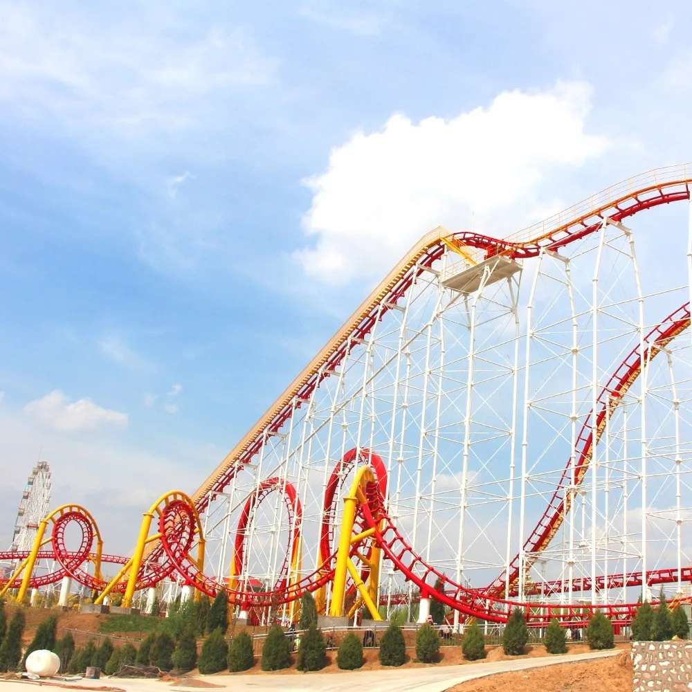 big type zhipao amusement ride six loops roller coaster in china