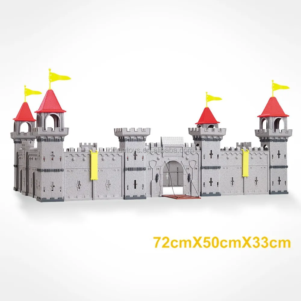 Educational Toy Plastic Castle with Toys Soldier for Kids