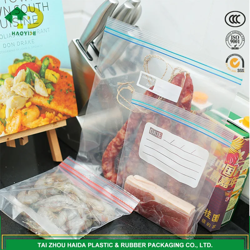 Clear Snack Leakproof Food Storage Double Ziplock Bag