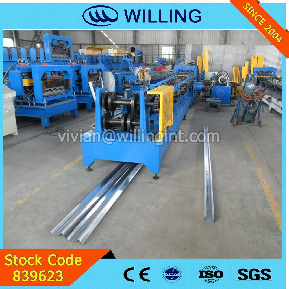 High quality automatic metal galvanized steel c z shape purlin making machine for roof structure
