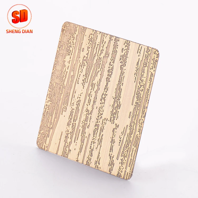 Building decoration wood embossed food grade CR 304 stainless steel 321 thin sheet
