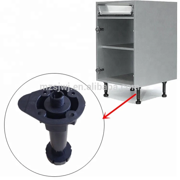 
Heavy duty plastic kitchen cabinet adjustable leg leveler 