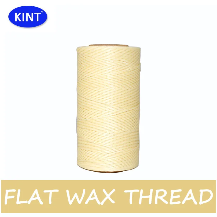 1mm 210D/1*16 200m 100% polyester colored flat waxed braided thread for leatherware