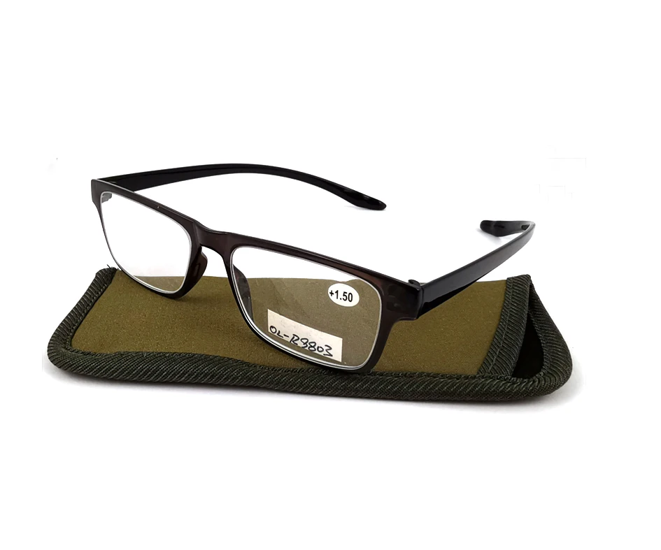 Light weight thin cheap plastic slim reading glasses with long temple