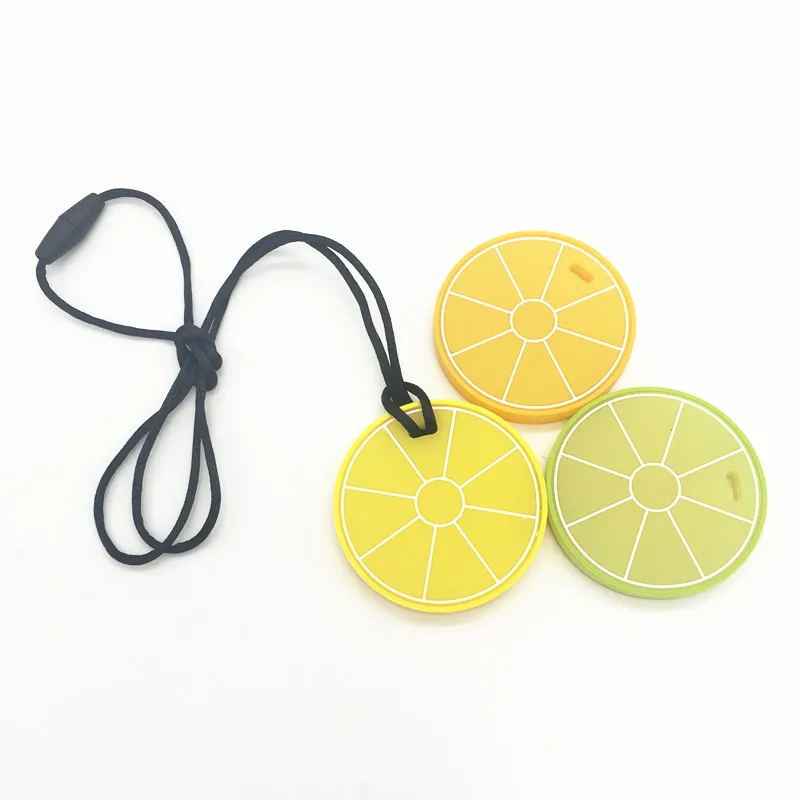 
New Baby Teether Baby Chew Lemon Pendant Silicone Teether 