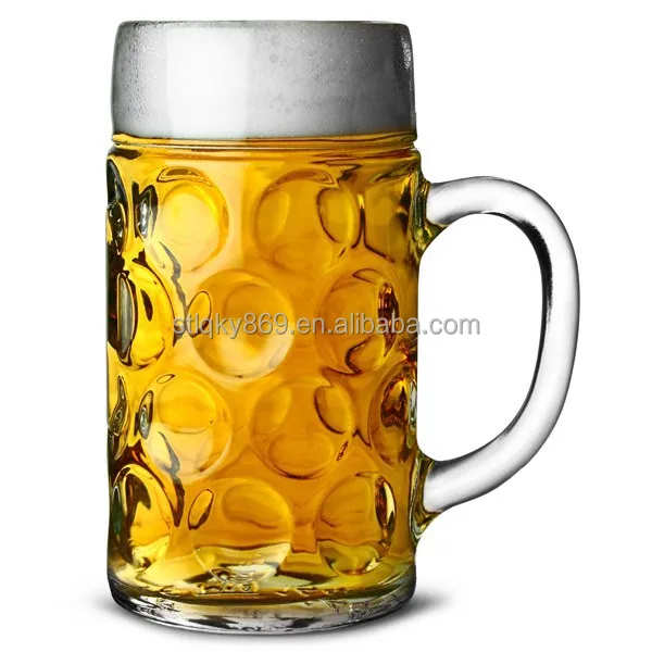Bubble design drinking bar used 1 liter beer mug glass wholesale