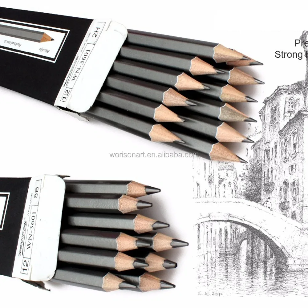 Набор карандашей для рисования 12 шт., мягкие безопасные нетоксичные Стандартные Карандаши для школы и офиса