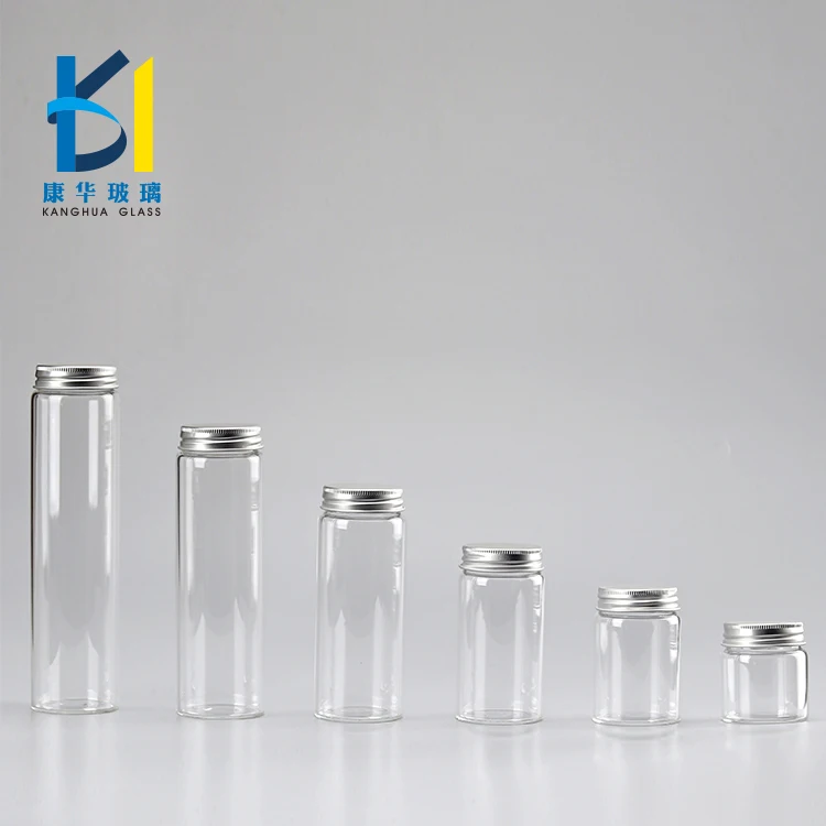 Large Capacity Clear Glass vial 150 ml Glass Vial For Candy 50ml 80ml
