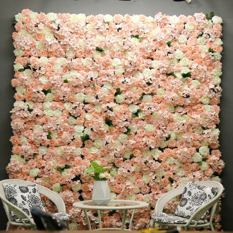 
artificial decorative marigold flower garland wholesale flower wall panels wedding decoration flower wall party 