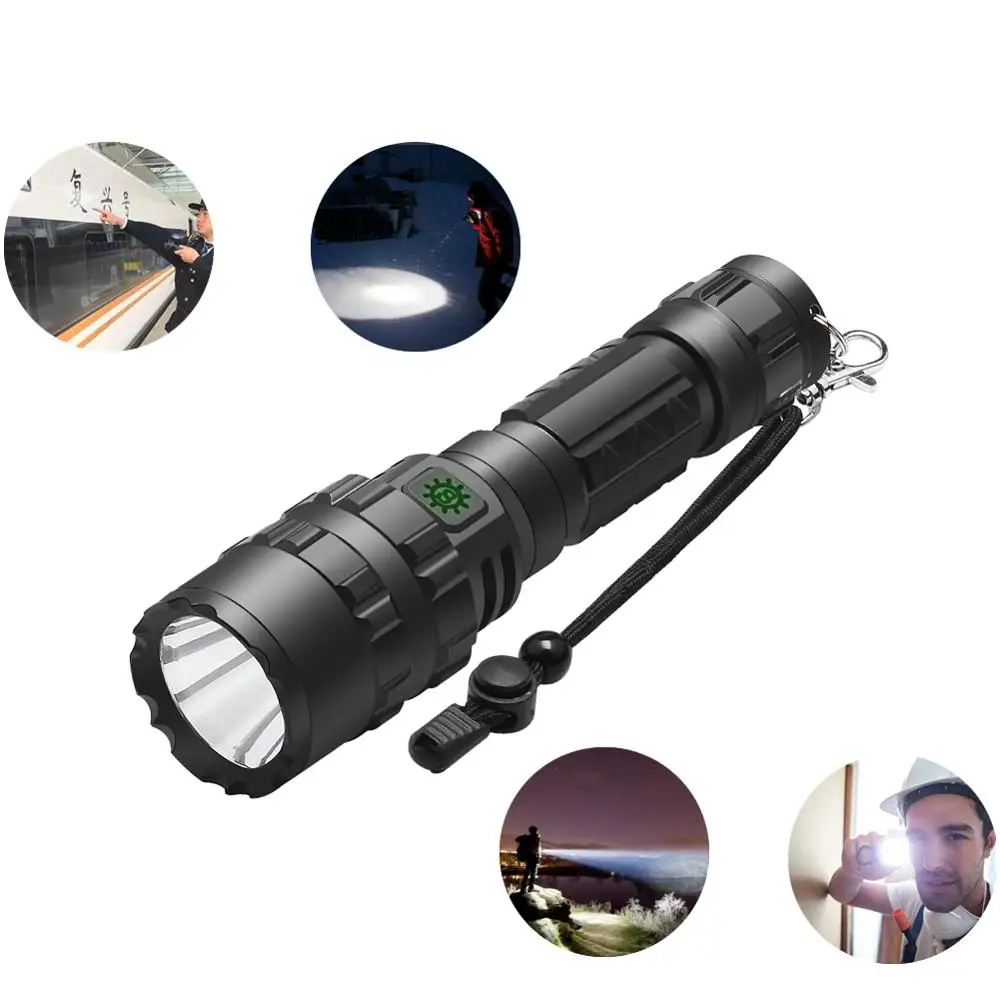 new  1000 Lumen Handheld Flashlight LED XM-L2 Water Resistant Camping Torch Tactical Flashlight with USB Charger Cable