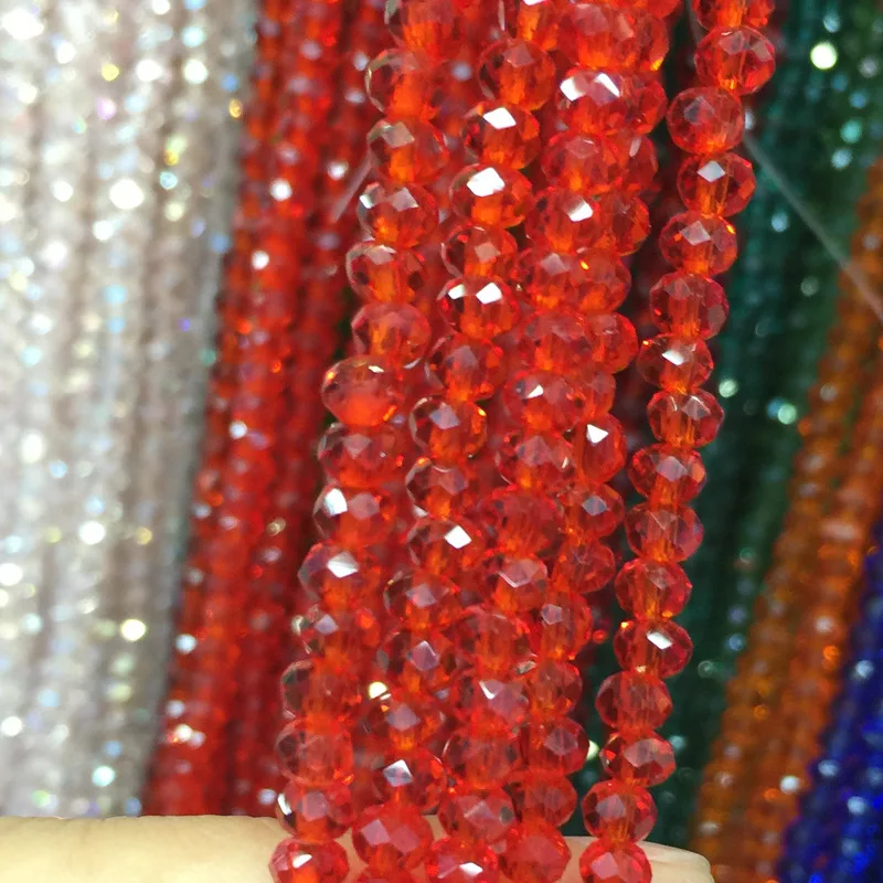High quality faceted crystal rondelle beads all types of beads