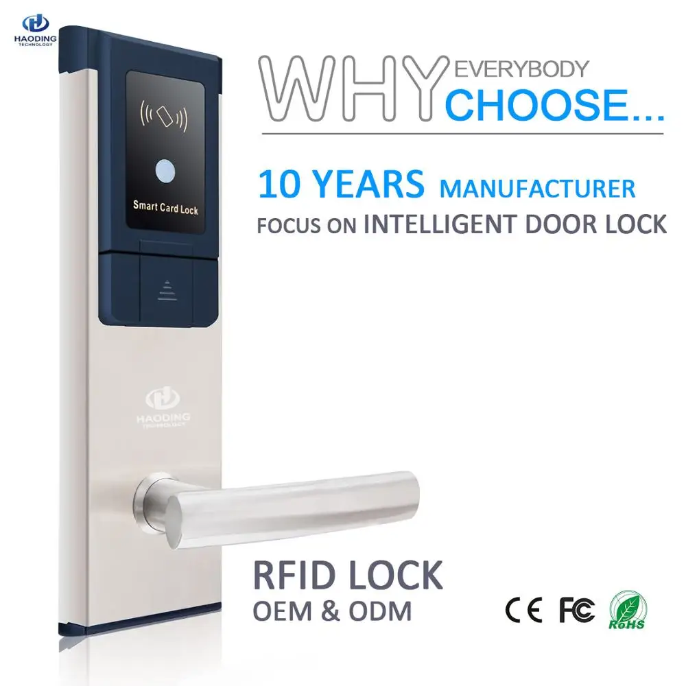Electronic digital wide use electronic door lock rfid card management smart hotel lock