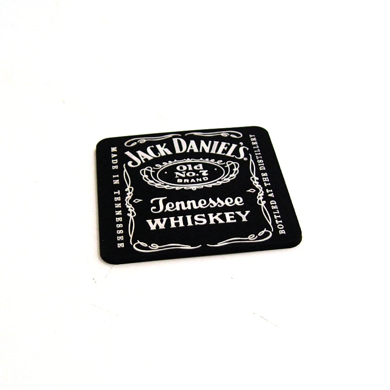 
JuOu promotional square drink beer rubber cup coaster for wholesales 
