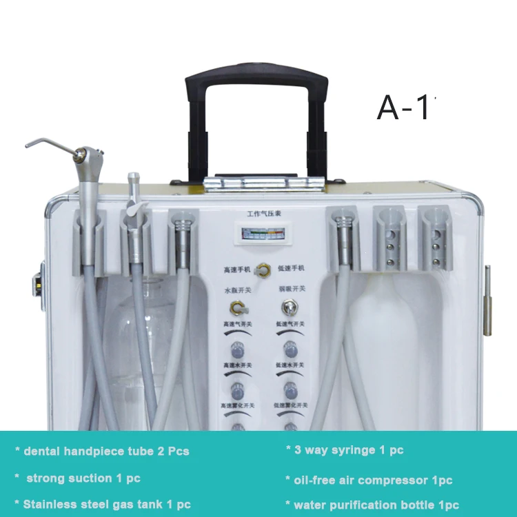 Portable Dental Unit Dental Suitcase and Cart with Aluminum Alloy