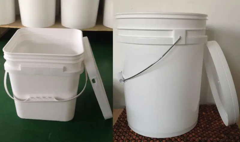20 liter food grade plastic oil lubricant bucket paint pail 5 gallon with spout cover lid