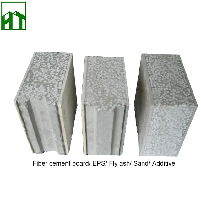 
High Strength Insulated Fiber Cement Prefab Houses EPS Sandwich Panel 