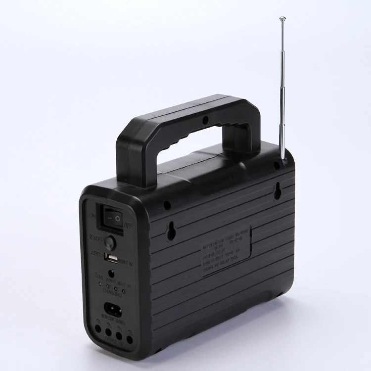 2018 Hot selling of solar light kits and good quality emergency battery of solar light system with FM radio